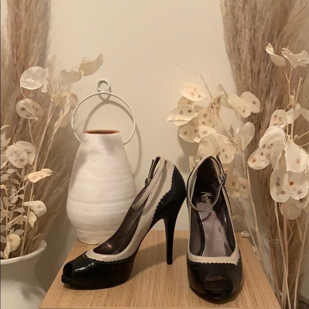 Vintage Peep Toe Ankle Strap Stiletto